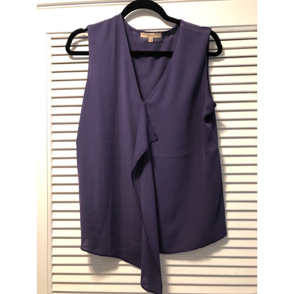 Purple sleeveless blouse